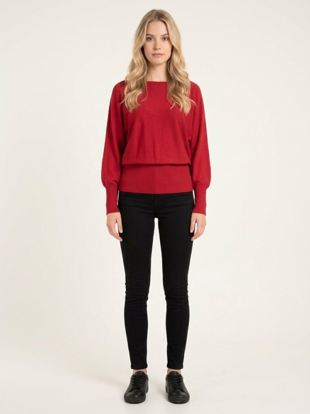2/$30 White House Black Market Blouson Pullover Sweater Burgundy XS #A0735